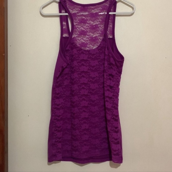 4/$20 Purple full lace back Indy sleaze tank - Picture 2 of 4